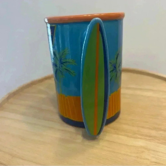 Adventure Island Florida Coffee Mug SURF BOARD HANDLE COFFEE Cup 16oz - Picture 2 of 6